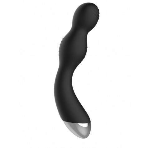 Чёрный вибратор с электростимуляцией E-Stimulation G-spot Vibrator - 19,5 см.