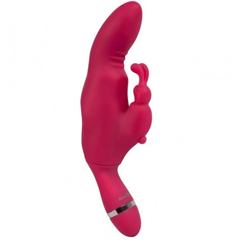 Розовый вибратор SASHAY VIBRATOR BUNNY I - 18 см.